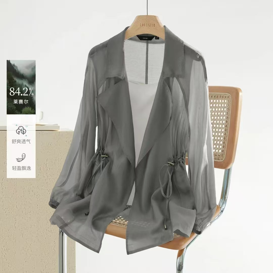 Lightweight Sun-Protective Coat - Summer Simple Loose Solid-Color Trench-Style Jacket